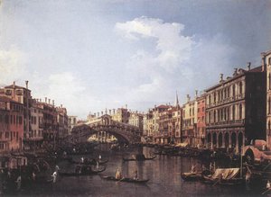 南からリアルト橋 作： Giovanni Antonio Canal